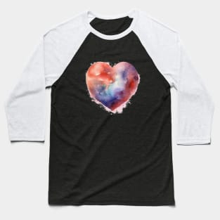 Rainbow Heart Shape #7 Baseball T-Shirt